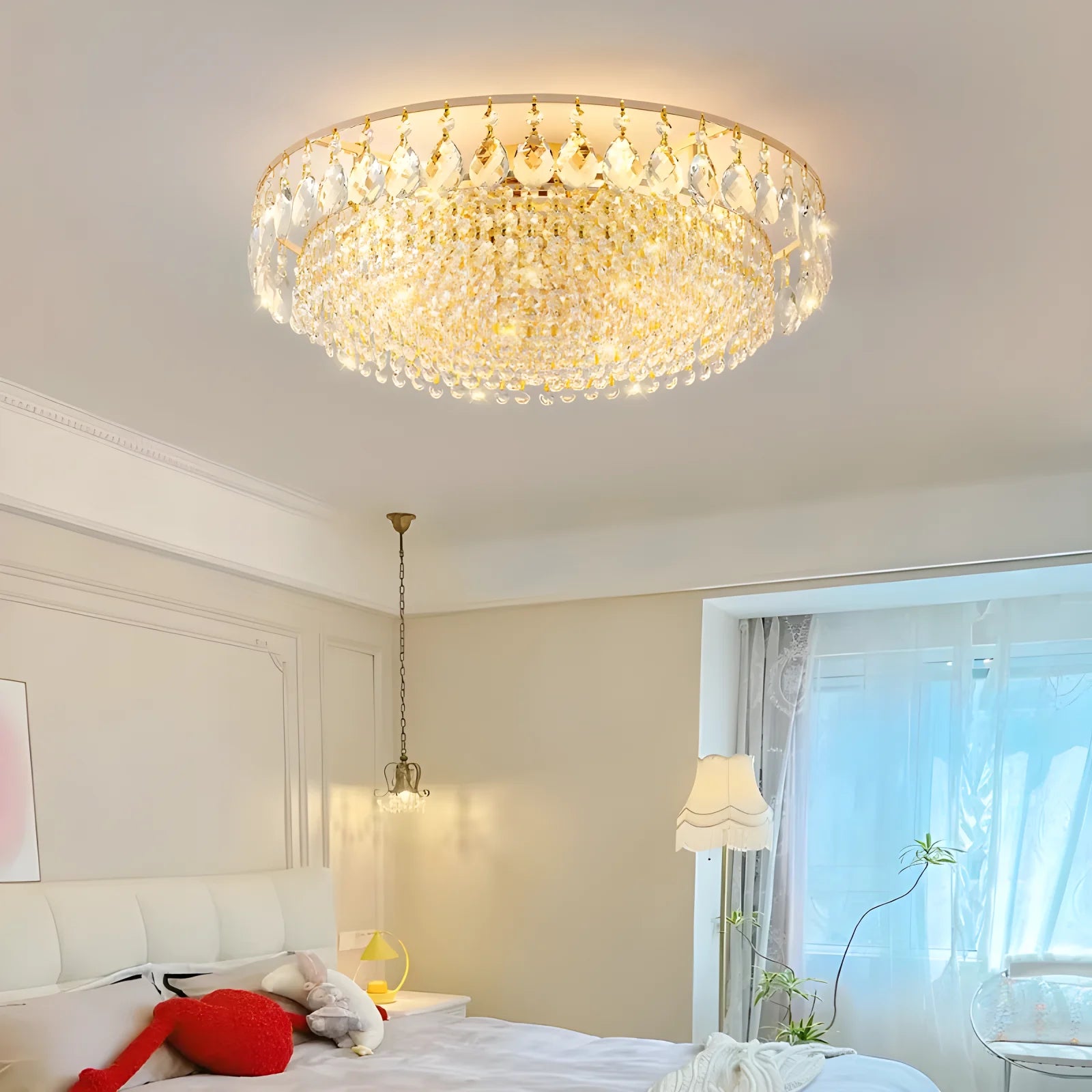 Lampadario di cristallo Illuminazione Plafoniera da incasso Apparecchio moderno Camera da letto Corridoio Bar – foto 2