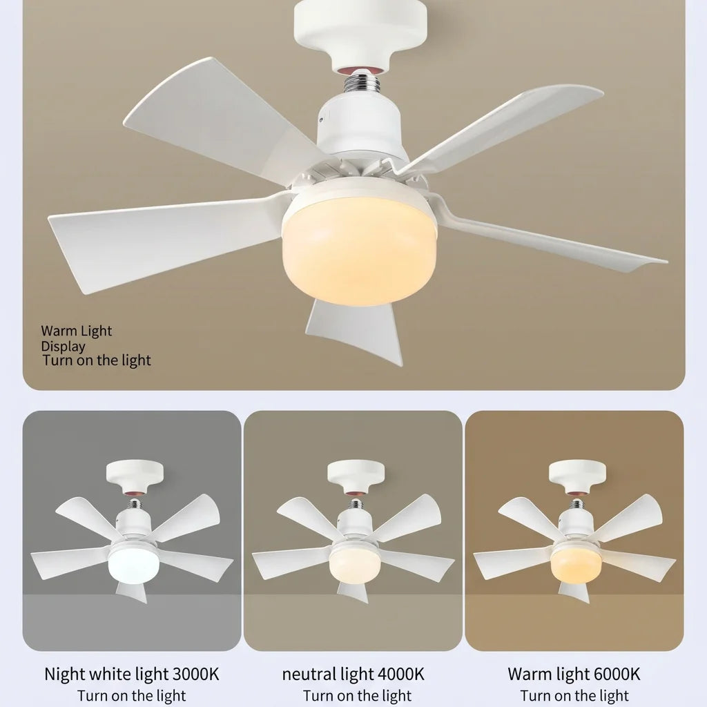 Ventilatore da Soffitto con Luce 30W, Telecomando e Dimmer, Moderna Lampada LED con Base E27, Adatto per – foto 3