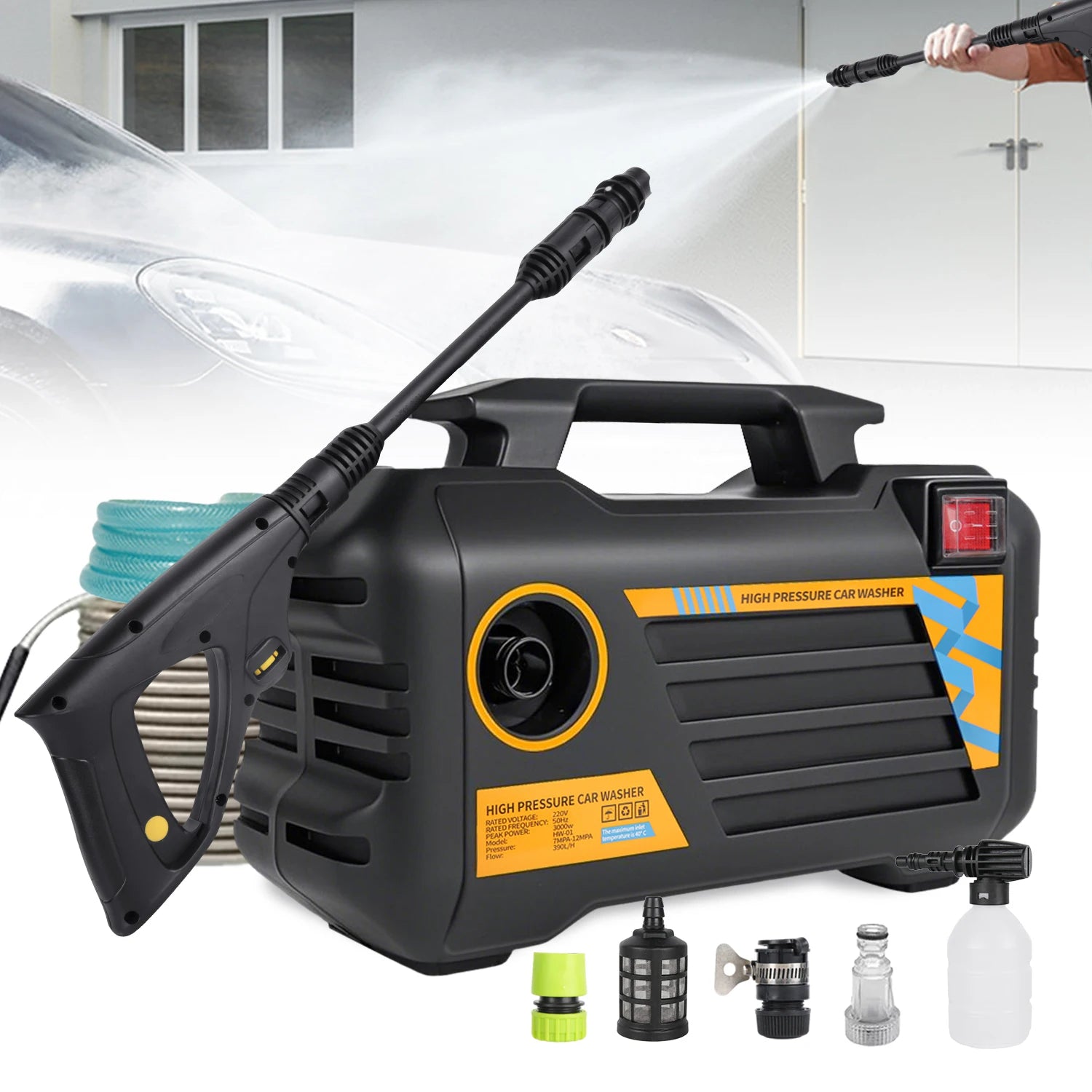 Idropulitrice elettrica ad alta pressione da 3000 W