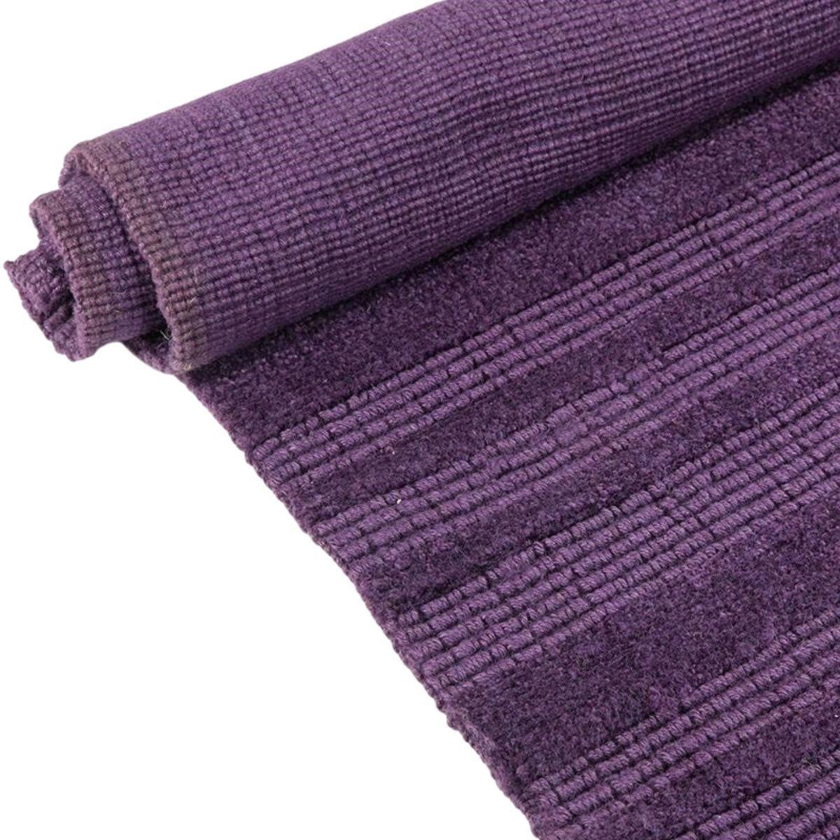 Tappeto viola in juta, 90x150 cm