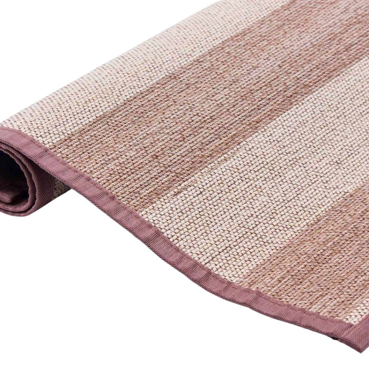 Tappeto in bambù nocciola, 60x90 cm