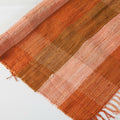 Tappeto in cotone arancione con frange, 120x180 cm