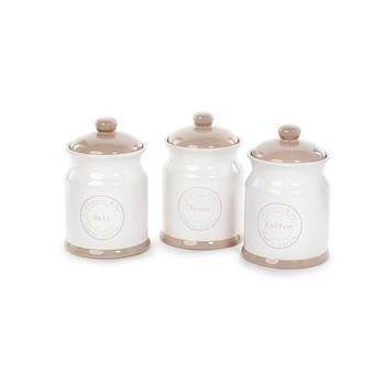 Barattoli in ceramica per sale, caffè e zucchero