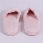 Ciabatte rosa con coppia di asciugamani rosa (kit da 3)