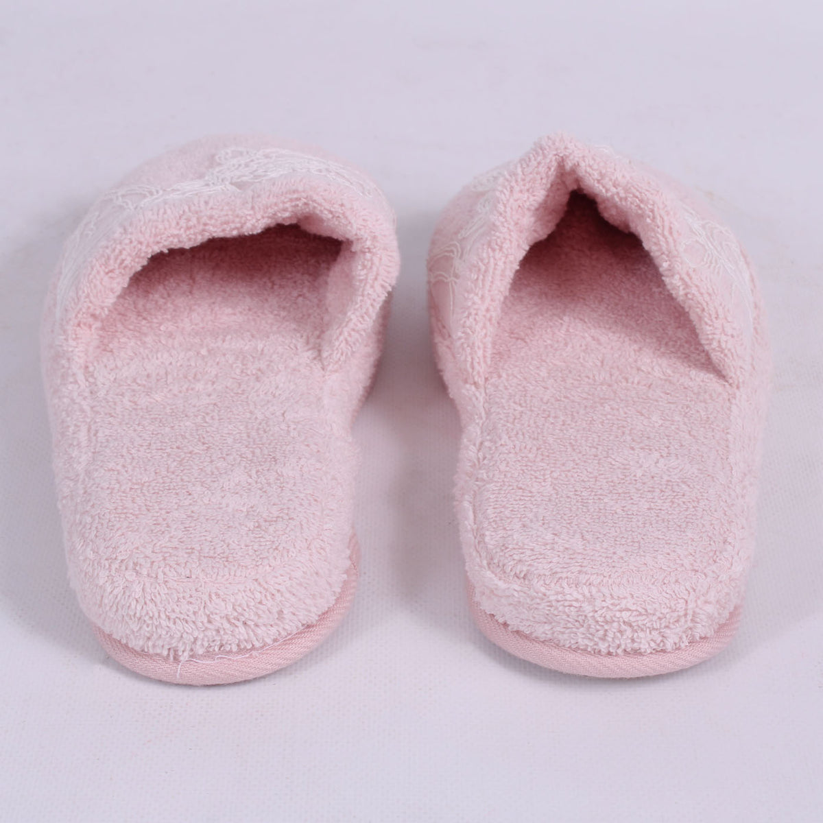 Ciabatte rosa con coppia di asciugamani rosa (kit da 3)