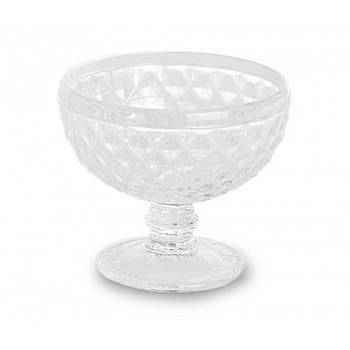 Coppa dessert trasparente a rombi, Ø12H13 cm (kit da 10)