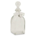 Bottiglietta in vetro con fiocco bianco, 6,5x6,5x17,5 cm (kit da 10)