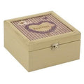 Scatola latta "lavanda" quadrata, 20x20x10 cm