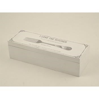 Scatola in legno naturale I love the kitchen (kit da 5)
