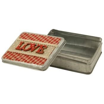 Scatola in ferro Love, 10,5x7,5x4 cm (kit da 10)