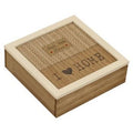 Scatola quadrata in legno Home (kit da 3)