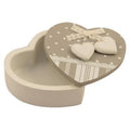 Scatola a cuore in legno con righe marroni (kit da 5)