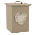Contenitore da cucina tortora con cuore bianco (kit da 3)