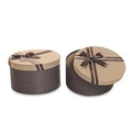 Scatola regalo tonda marrone