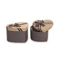Scatola regalo a cuore marrone