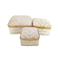 Scatola in bambù, set di 3, 33x33H15, 26x26H14 e 23x23H13 cm