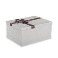 Scatola rettangolare pieghevole silver, 41x31H19 cm (kit da 3)