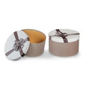 Scatola tonda silver, Ø34x20/32x17 cm