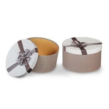 Scatola tonda silver, Ø34x20/32x17 cm