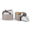 Scatola a cuore color argento, 33x30x20 cm
