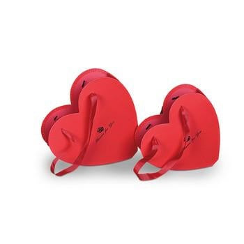 Flower box-cuore rosso, 27x10x25/23x22x8 cm