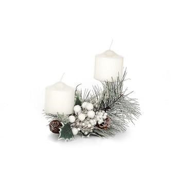 Porta candele 2 p. (2can cand bia incl.)