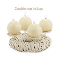 Candeliere bianco tondo a 4 posti (kit da 5)