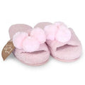 Ciabatte in spugna rosa con pon pon (kit da 3)