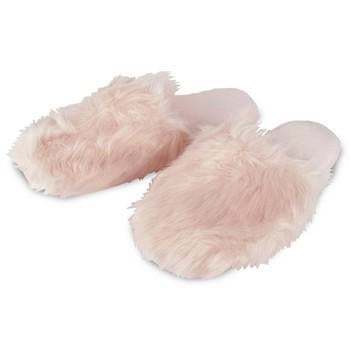 Coppia di ciabatte in pelliccia rosa, taglia 39/40 (kit da 3)