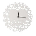 Orologio da muro a cuore bianco (kit da 3)