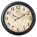 Orologio da muro tondo con cornice nera