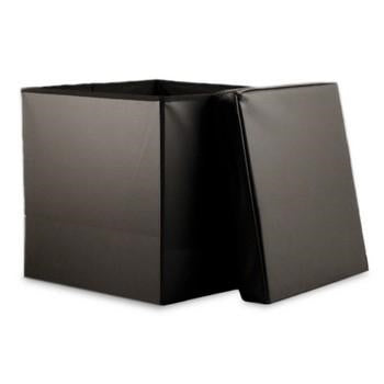 Cubo chiudibile ecopelle nero