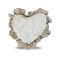 Cuscino a cuore con roselline bianche, imbottitura inclusa (kit da 3)