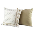 Set di 2 cuscini in tessuto beige con cuori (kit da 3)