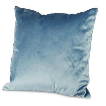 Cuscino in velluto azzurro con imbottitura (kit da 3)