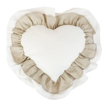 Cuscino a cuore con volant, collezione Romantic Line