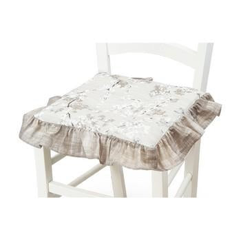 Cuscino da sedia con volant, collezione Japandi (kit da 3)