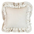 Cuscino con volant e imbottitura inclusa, collezione Romantic Linen