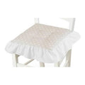 Cuscino per sedia con volant a pois (kit da 3)