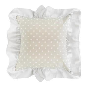 Cuscino arredo con volant a pois (kit da 3)