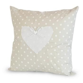 Cuscino d'arredo con cuore a pois (kit da 3)