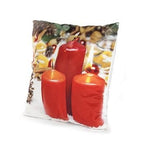 Fodera per cuscino con candele rosse, 40x40 cm (kit da 10)