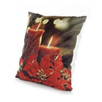 Fodera per cuscino con fiori rossi e 3 luci, 40x40 cm (kit da 10)