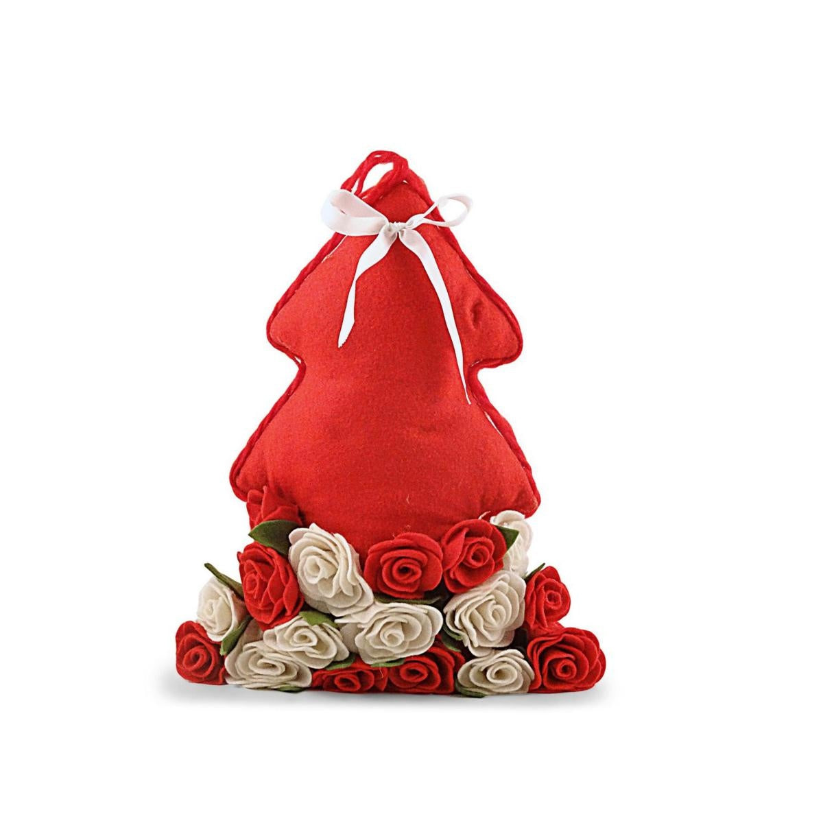 Cuscino albero rosso rose ros/bia, 33x13x40 cm