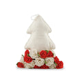 Cuscino albero bianco rose rosso /bia, 33x13x40 cm