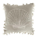 Cuscino a forma di conchiglia bianco, 28x28x8 cm (kit da 5)