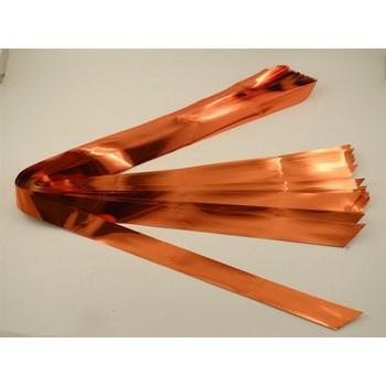 Coccarde metallizzate salmone 5 cm, confezione da 50 (kit da 10)
