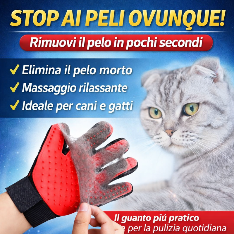 Guanto rimuovi peli per cani e gatti