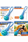 Giocattolo per cani in gomma e corda, palla da masticare