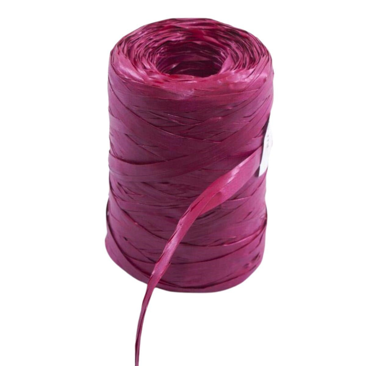 Rocchetto in rafia sintetica color ciliegia, 200 mt (kit da 3)